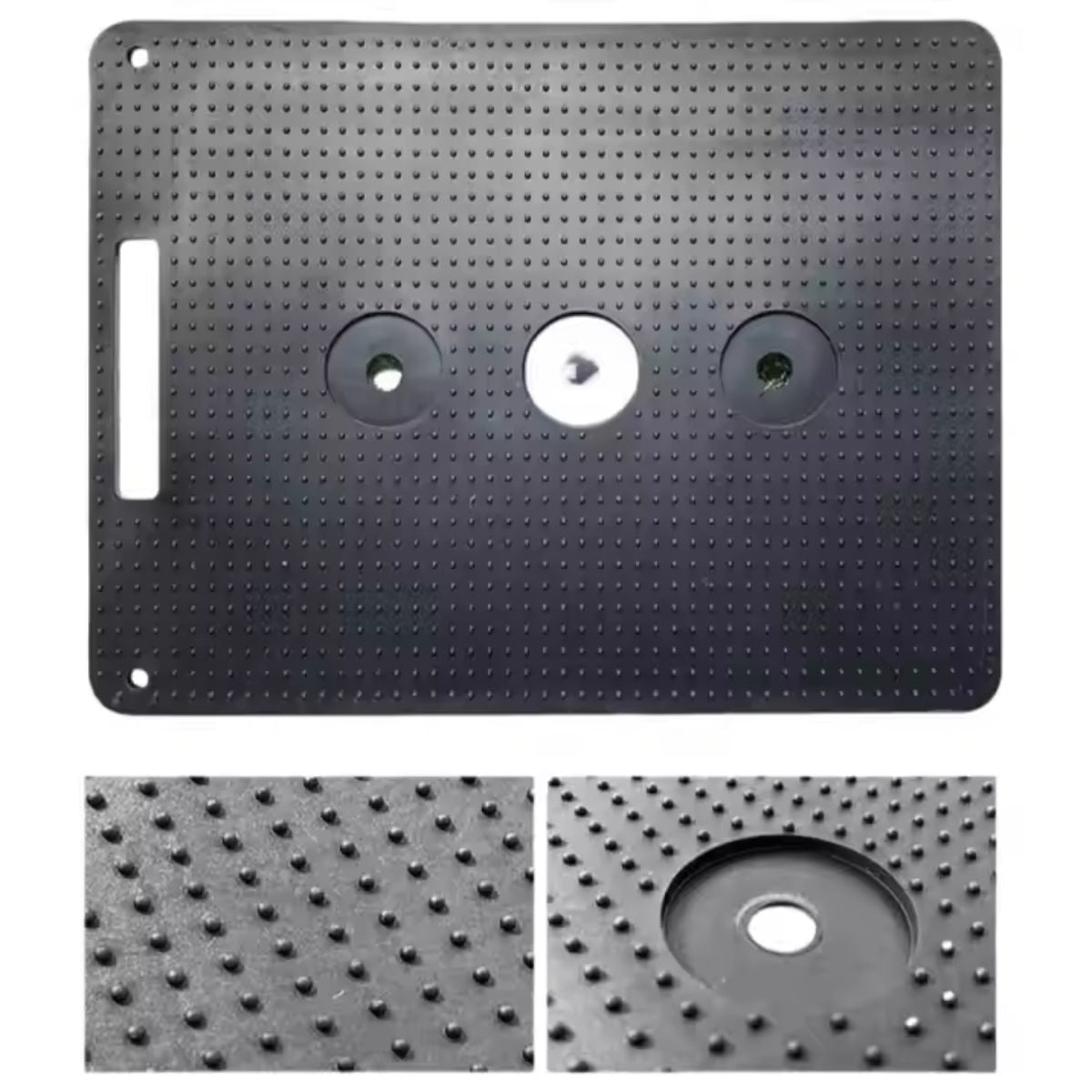 GolfBasic Dual Turf Golf Practice Mat with Ball Tray