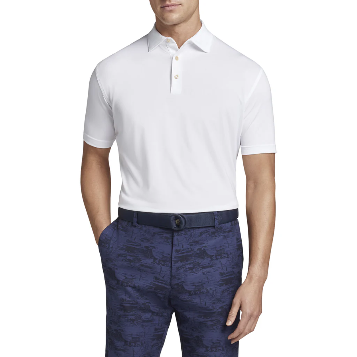 Peter Millar Men's Solid Performance Polo T-shirt