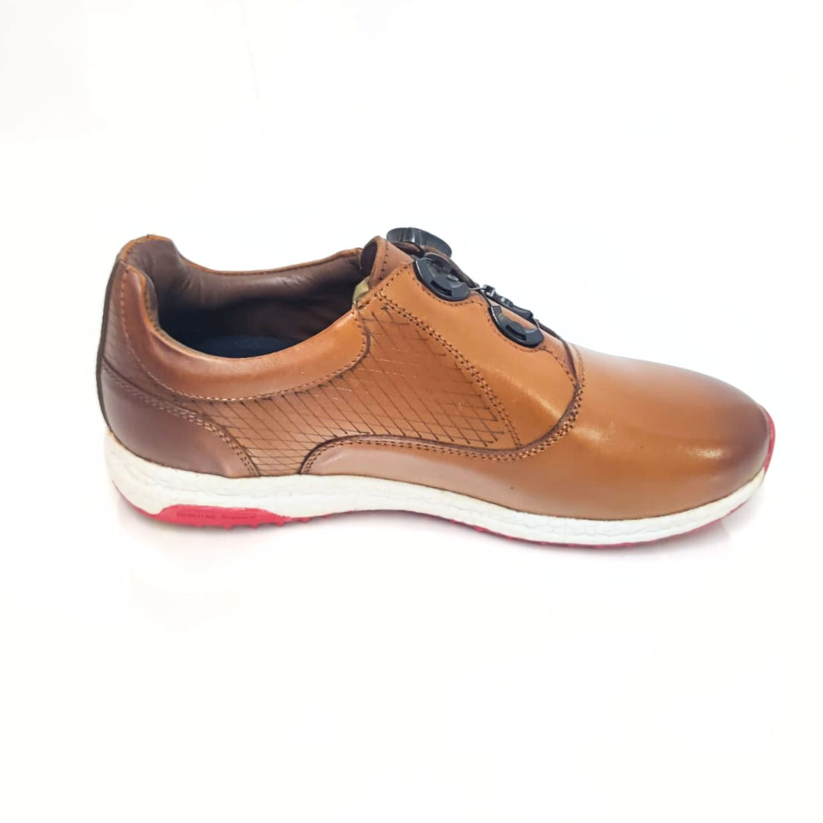 GolfBasic Classic Brown Spikeless Golf Shoes