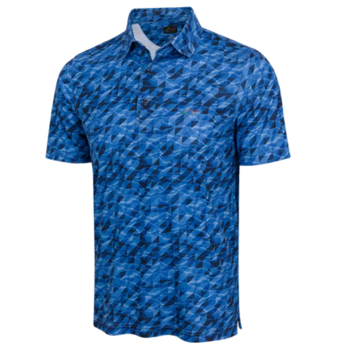 Greg Norman Men's ML75 Abstract Wave Polo Tshirt (US Size)