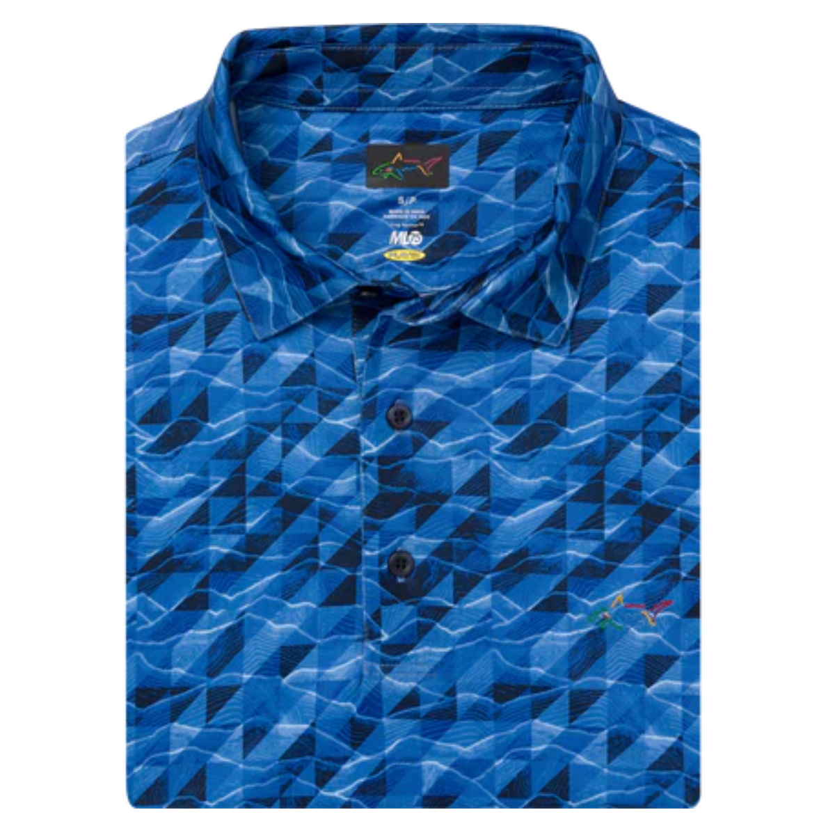 Greg Norman Men's ML75 Abstract Wave Polo Tshirt (US Size)