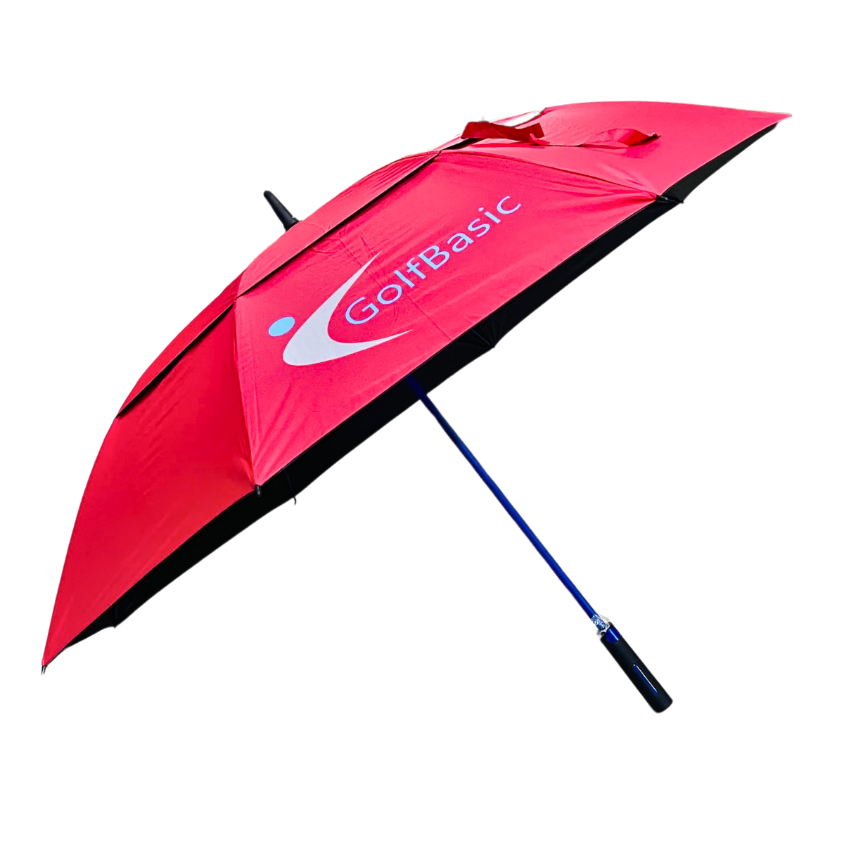 GolfBasic 60'' EP Coated Double Canopy Golf Umbrella (Red/White/Blue)