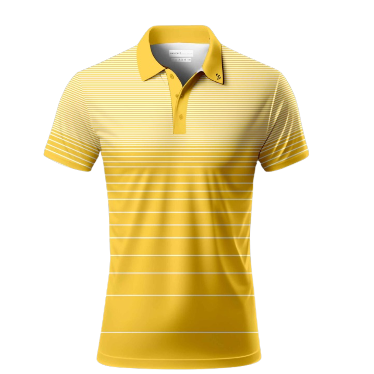 Firstcut  Men's Yellow Stripes Golf Polo T-Shirt (Indian Size)