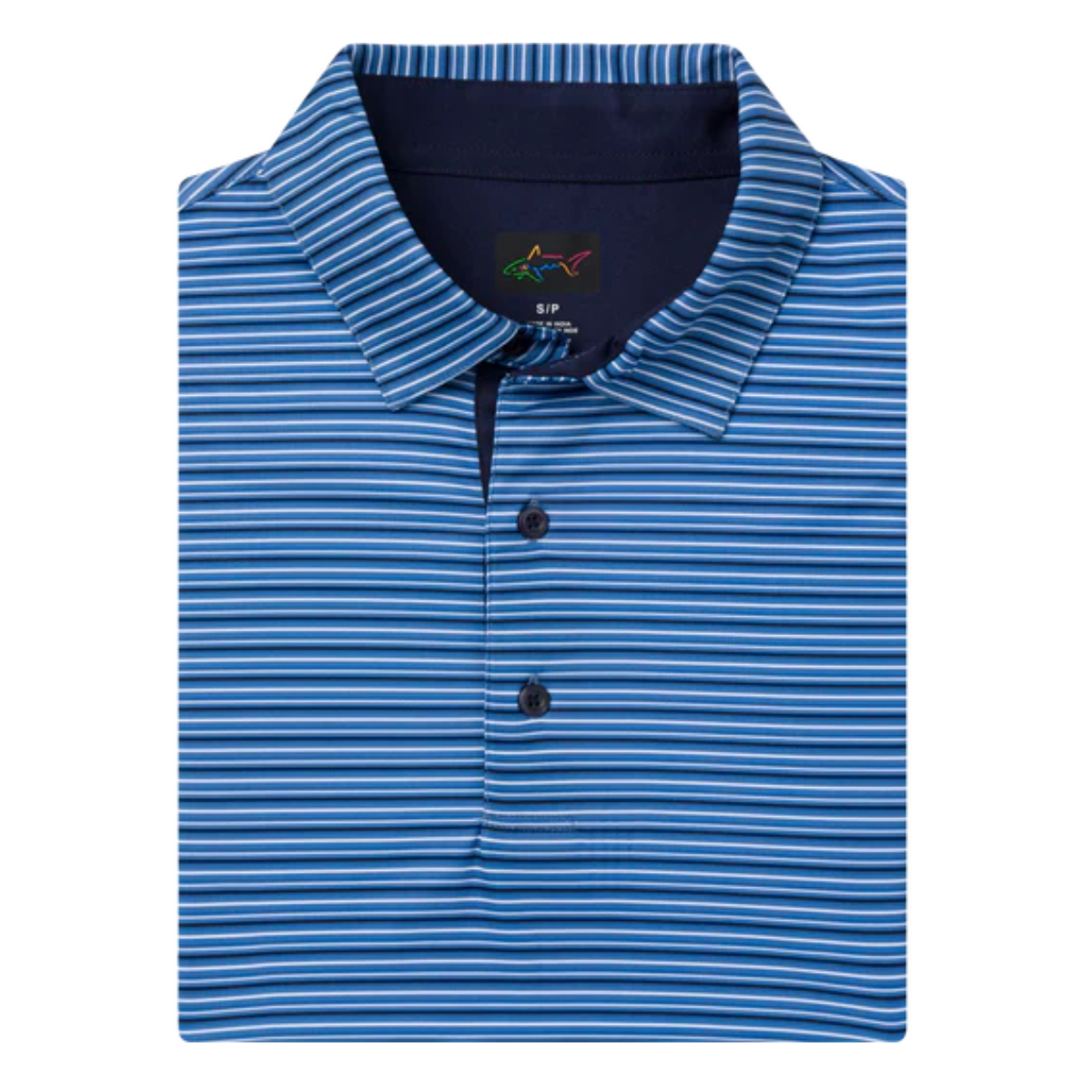 Greg Norman Men's ML75 Holiday Stripe Polo T-Shirt (US Size)