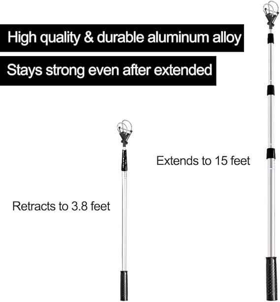 GolfBasic 15ft Telescopic for Water Golf Ball Picker