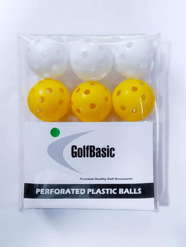 GolfBasic Perforated Plastic Indoor Golf Balls(24 pcs)