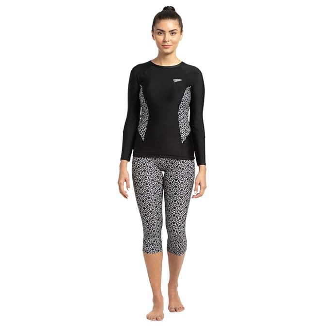 Speedo Women's Solid Long Sleeve Suntop