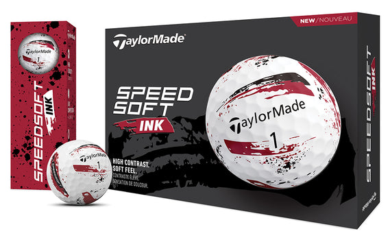 TaylorMade 2024 SpeedSoft Ink Red Golf Balls