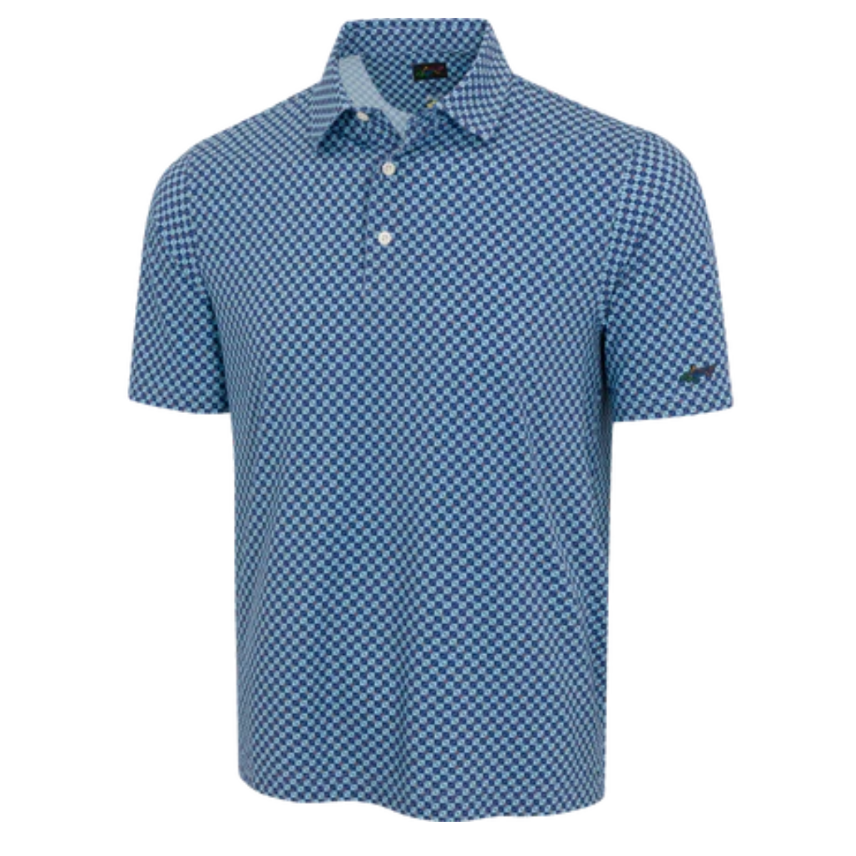 Greg Norman Men's X-lite Checkered Golf Polo Tshirt (US Size)