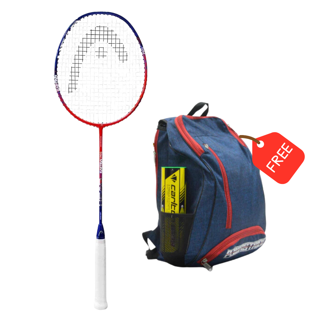 Head Ignition Pro Unstrung Badminton Racquet (Blue/ Red)
