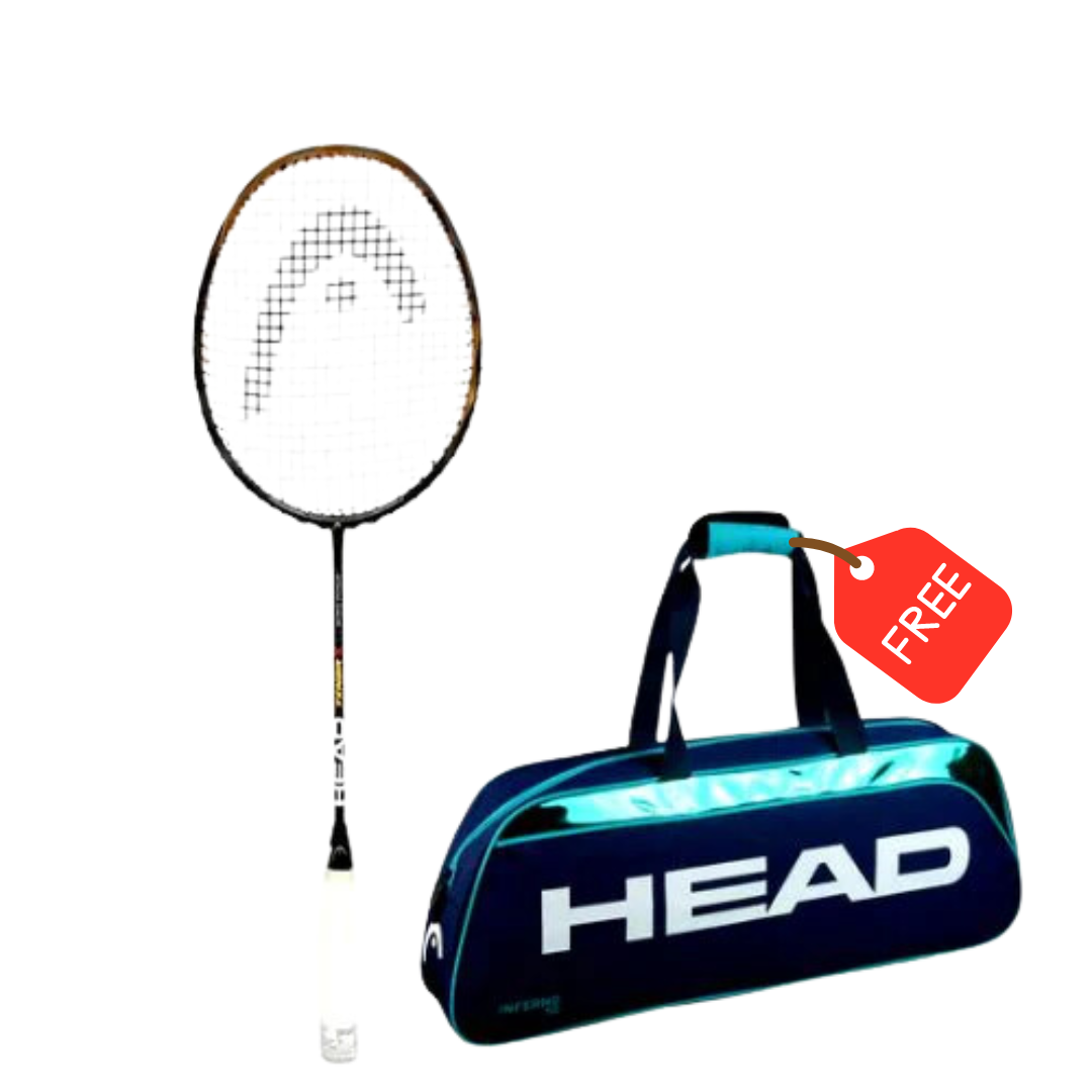 Head Tenor X Unstrung Badminton Racket With Head Inferno 50 Kit Bag Free