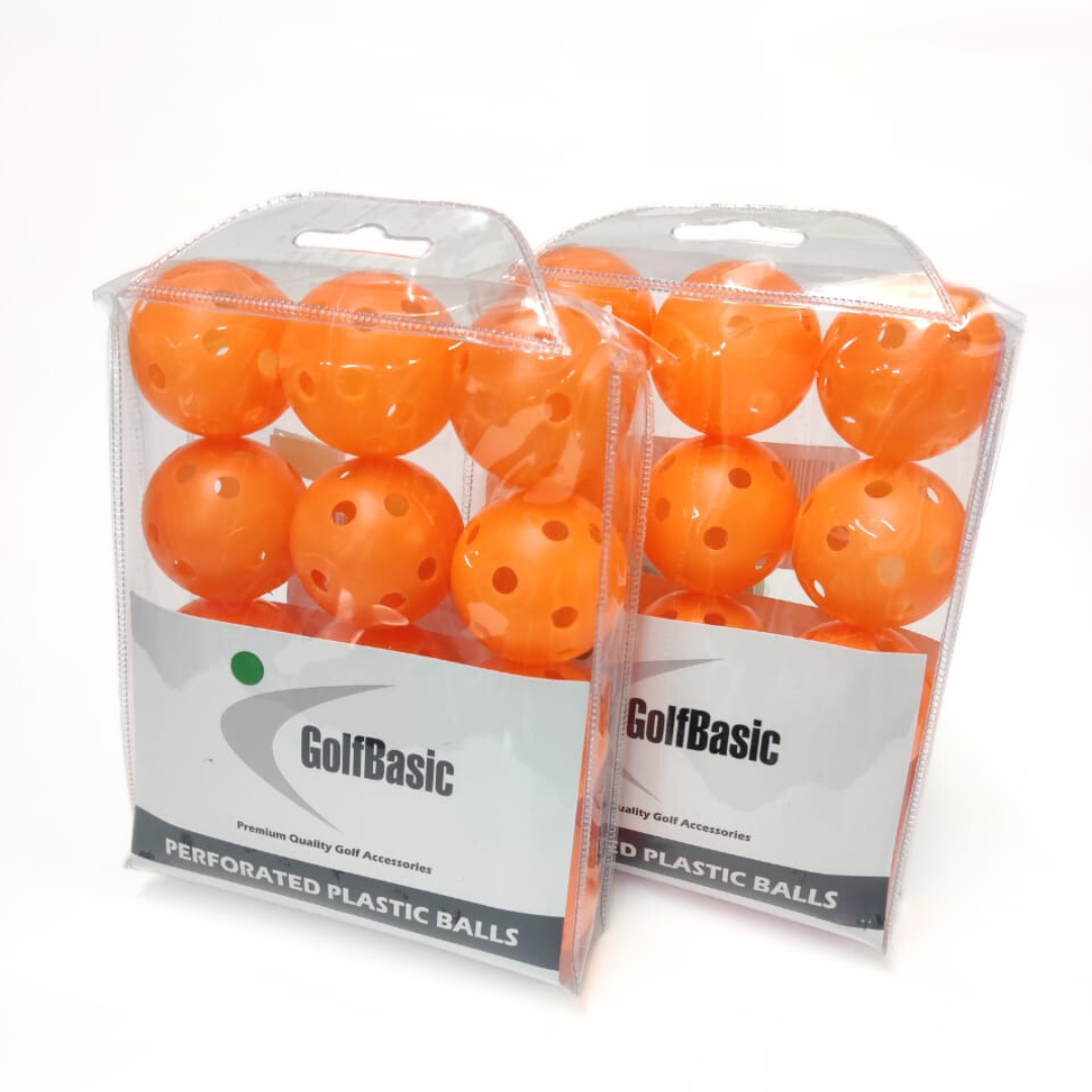 GolfBasic Perforated Plastic Indoor Golf Balls(24 pcs)