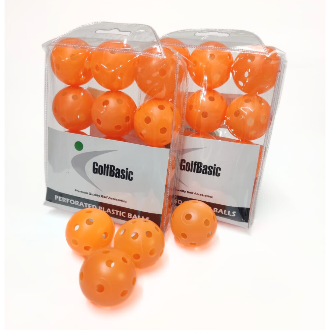 GolfBasic Perforated Plastic Indoor Golf Balls(24 pcs)