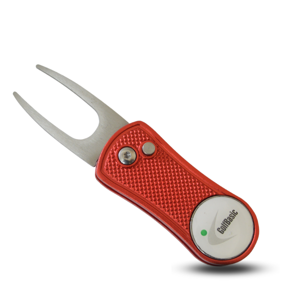 GolfBasic Divot Tool With Pop-Up Button & Magnetic Ball Marker